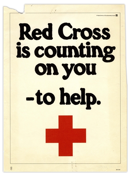 Red Cross Advertising Poster